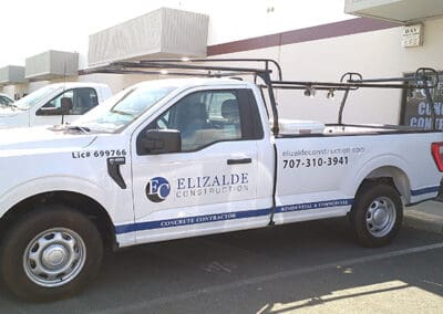 Elizalde Construction work truck