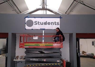 Students signage in progress