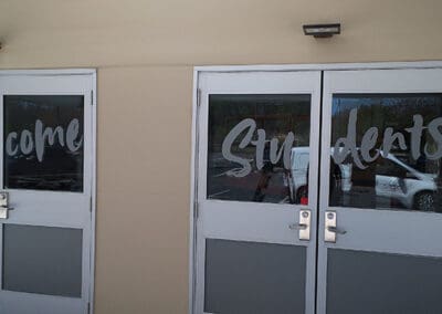 Welcome Students door signage